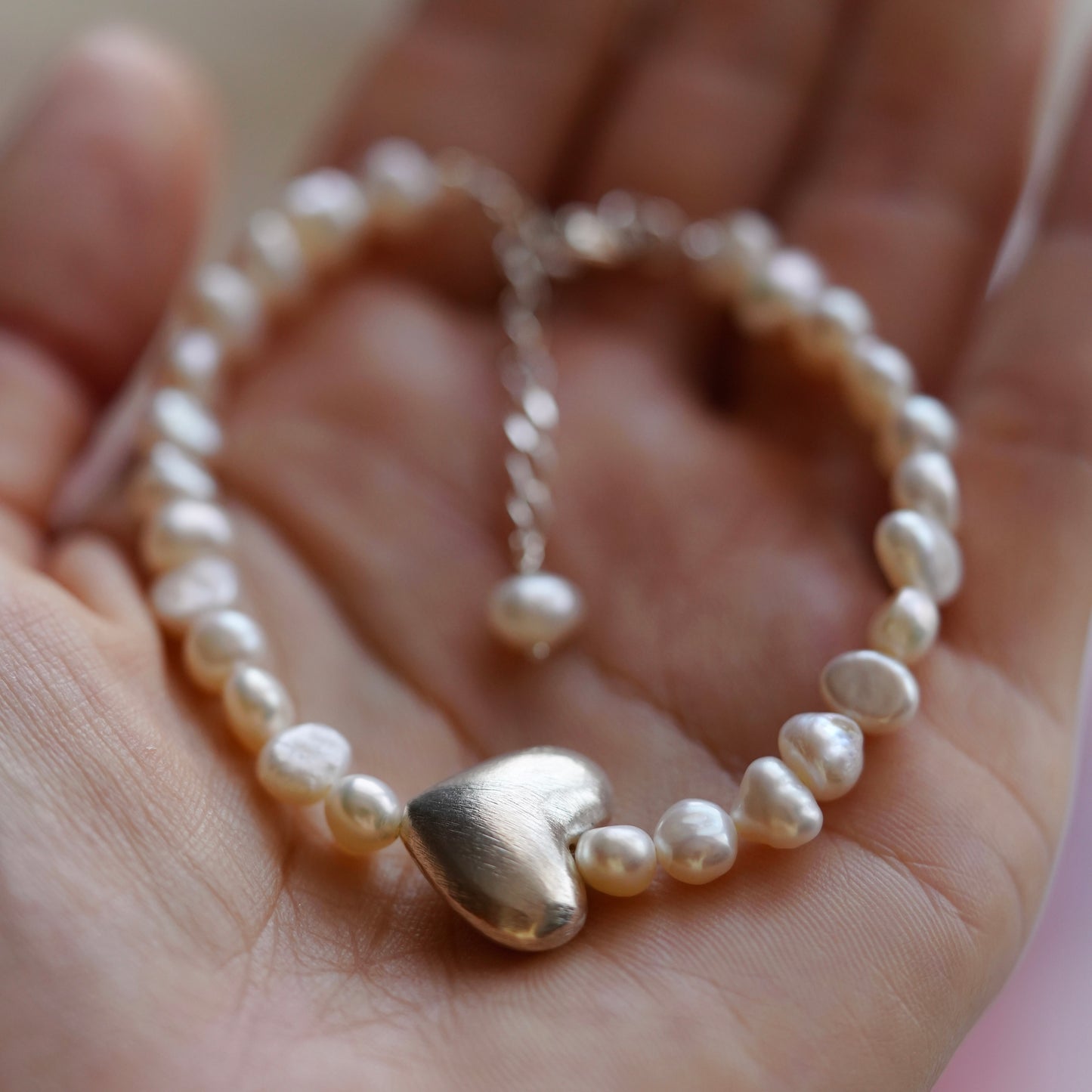 Silver heart bracelet