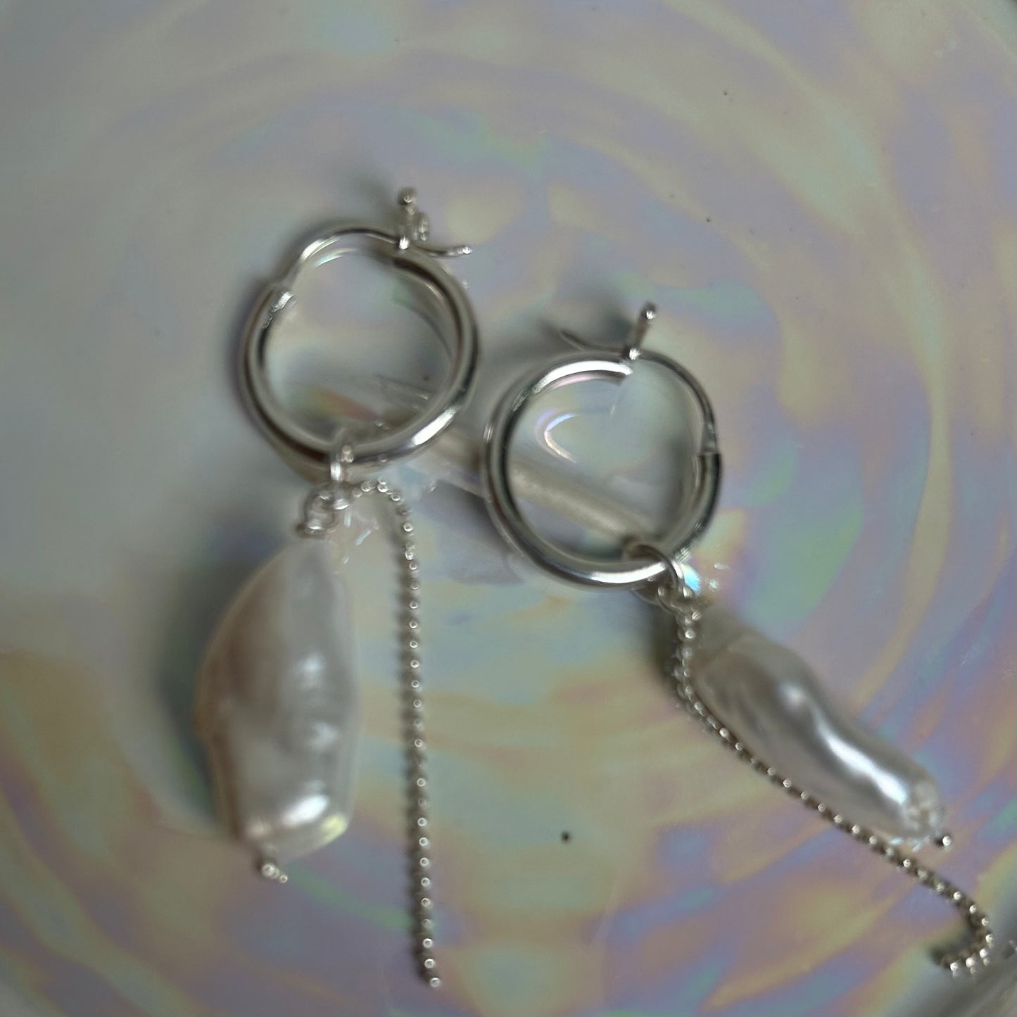 Mermaid tear earrings