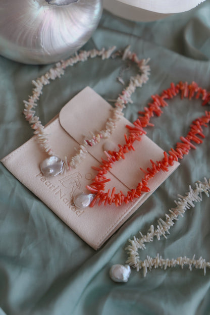 Orange coral necklace