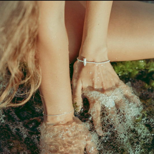Link flat pearl bracelet